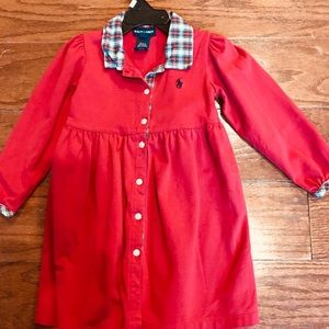 Toddler Girls Ralph Lauren Polo red dress